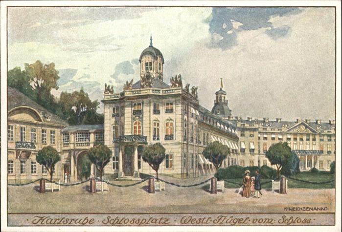 Karlsruhe Schlossplatz Westl. Flügel Schloss