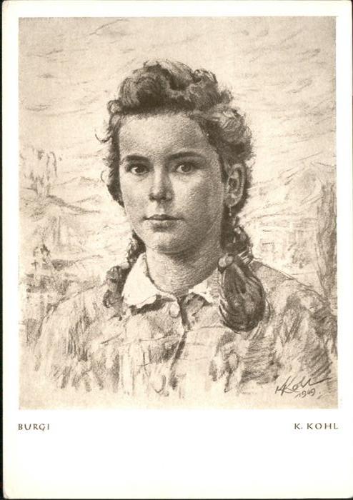 Bad Reichenhall Original Kohlezeichnung Künstler Kurt K