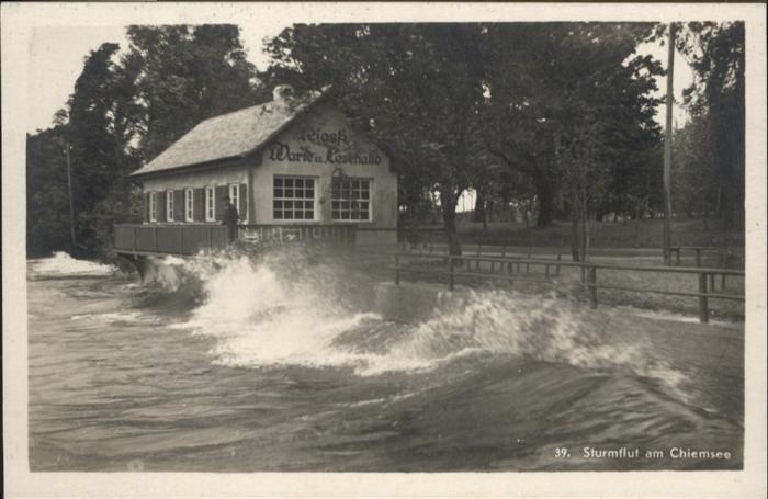 Chiemsee Bayern Sturmflut