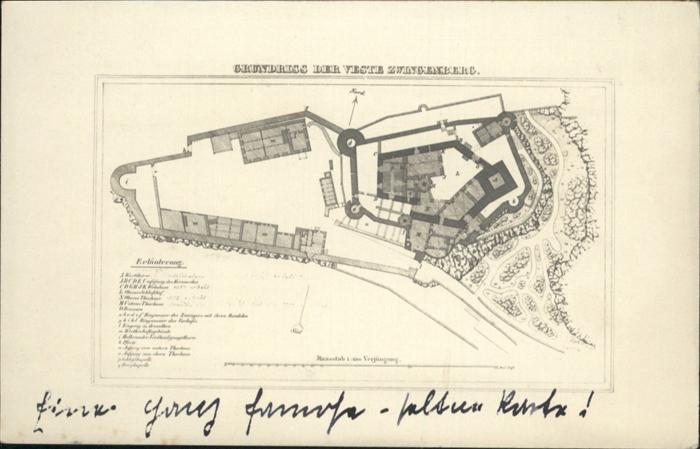 Zwingenberg Neckar Grundriss der Veste