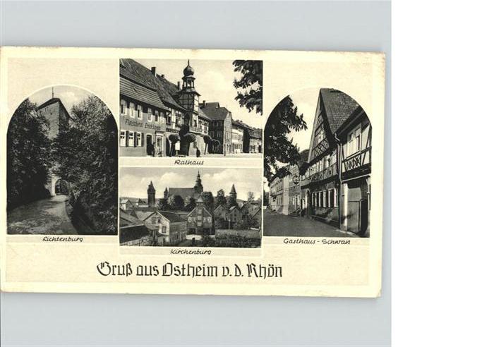 Ostheim Rhoen Rathaus Richtenburg Gasthaus Schwan Kir