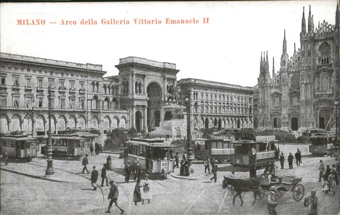 Milano Galleria Vittorio Emanuel Strassenbahn