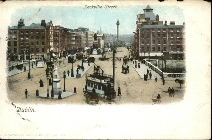 DUBLIN  Ireland Sackville Street Strassenbahn Kutsche