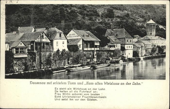 Dausenau Spruch Wirtshaus Lahn