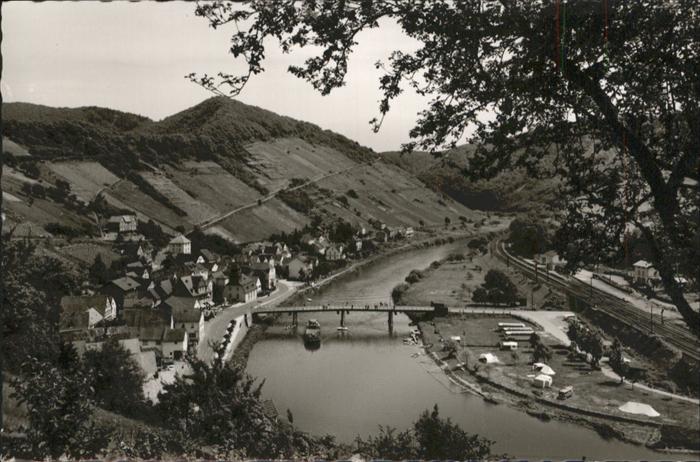 Obernhof Lahn Lahn Brücke Schiff