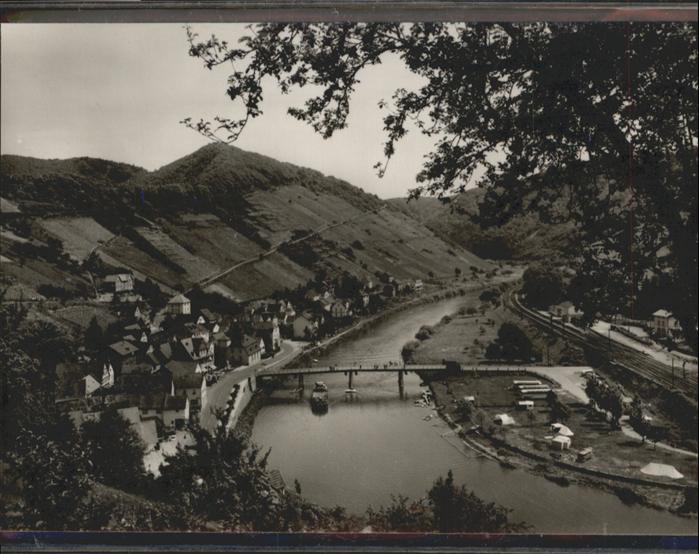 Obernhof Lahn Lahn Brücke Schiff