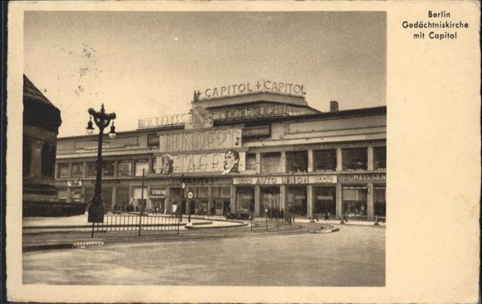 BERLIN  CITY Gedaechtniskirche
Capitol