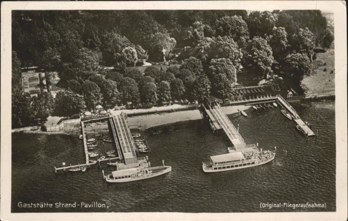 Wannsee Gaststätte Strand-Pavillon Fliegeraufna