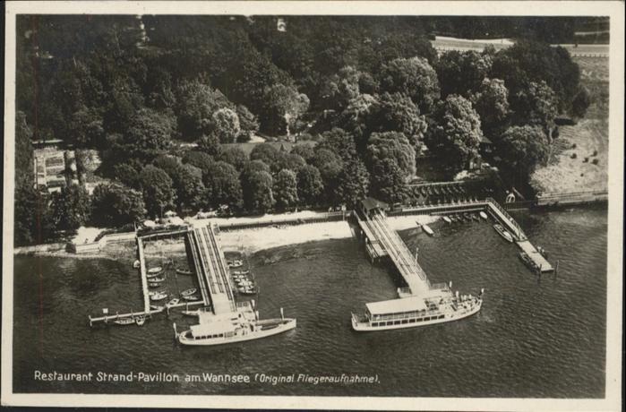 Wannsee Strand-Pavillon Wannsee Fliegeraufnahme