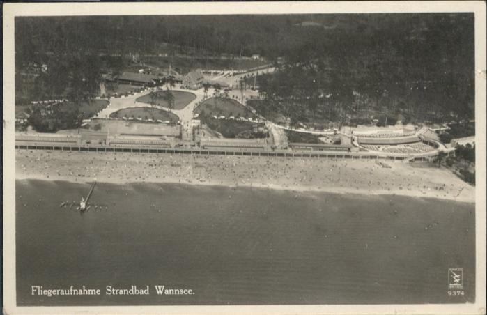 Wannsee Strandbad Wannsee Fliegeraufnahme