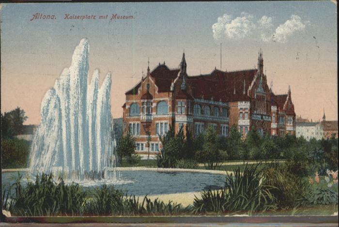 Altona Hamburg Kaierplatz Museum Springbrunnen