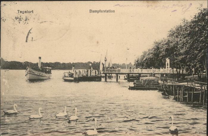 Berlin-Tegel Dampferstation Schiff Schwan