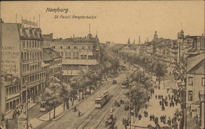 HAMBURG CITY st Pauli Reeperbahn Strassenbahn