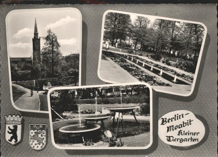 BERLIN  CITY Moabit kleiner Tiergarten Springbrunnen