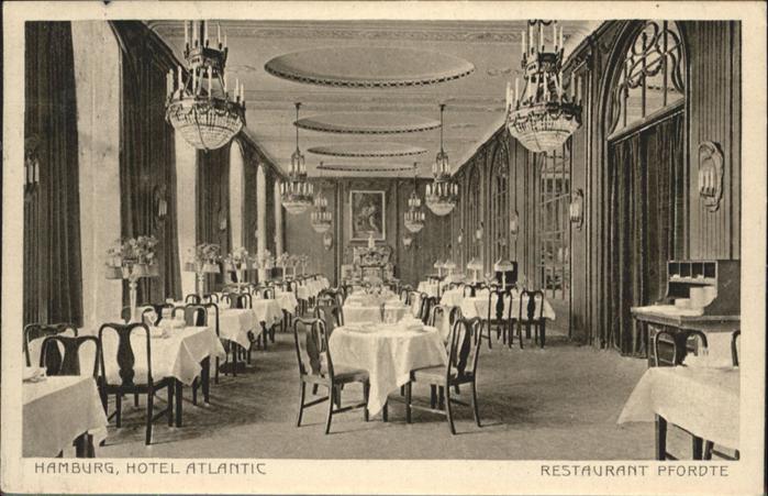 Hamburg Hotel Atlantic Restaurant Pfordte