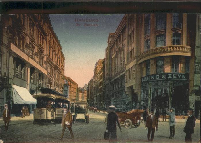 Hamburg gr Burstah Strassenbahn
