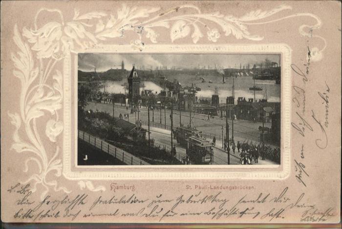 Hamburg St Pauli Landungsbrücke Strassenbahn Sc