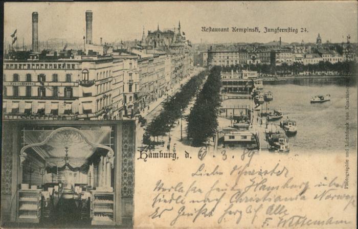 Hamburg Restaurant Kempinski Jungfernstieg Schi