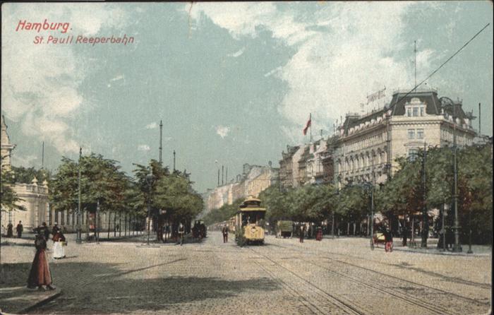 Hamburg St Pauli Reeperbahn Strassenbahn