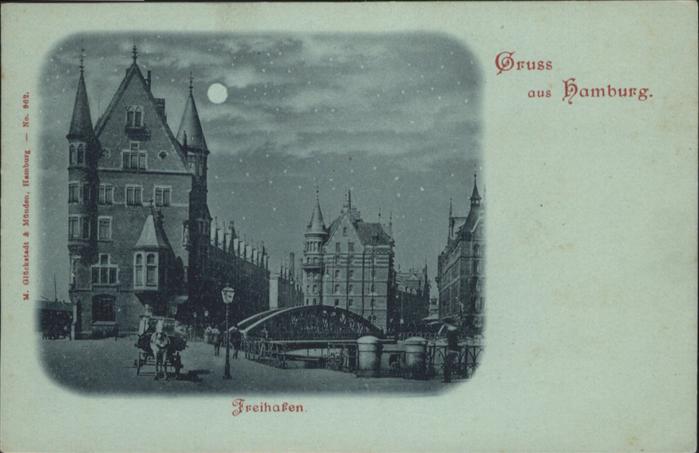 Hamburg Freihafen Kutsche Brücke