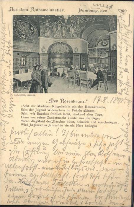 Hamburg Rathsweinkeller Rosenkranz