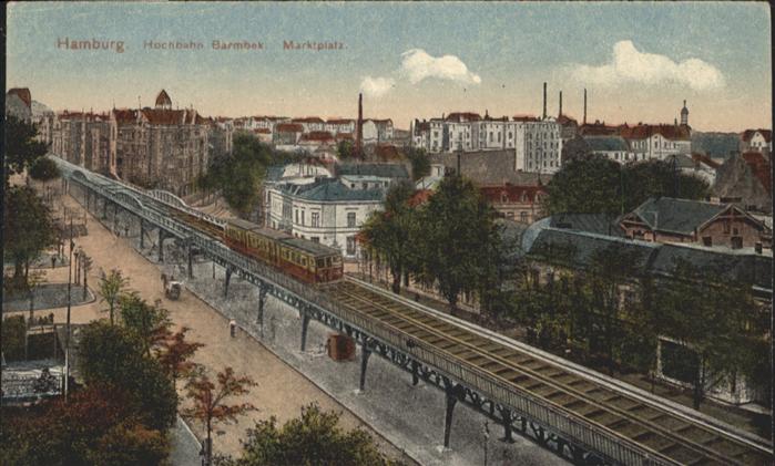 Hamburg Hochbahn Barmbek Marktplatz Zug