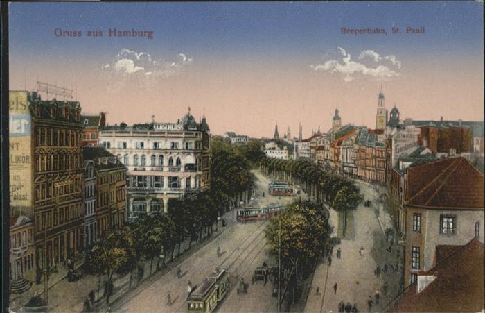 Hamburg Reeperbahn St Pauli Strassenbahn