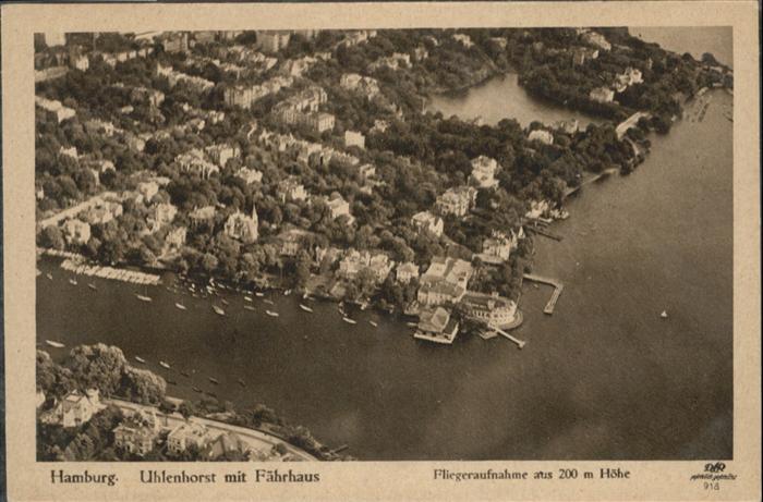 HAMBURG  CITY Uhlenhorst Faehrhaus Fliegeraufnahme