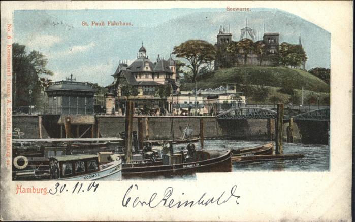 Hamburg St Pauli Fährhaus Seewarte Schiff