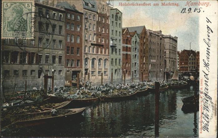Hamburg Holzbrückenfleet Markttag