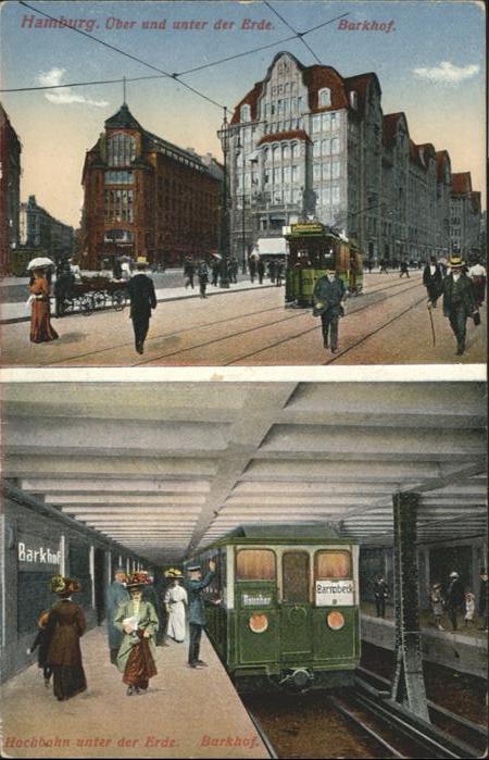 Hamburg Burkhof Strassenbahn Kutsche