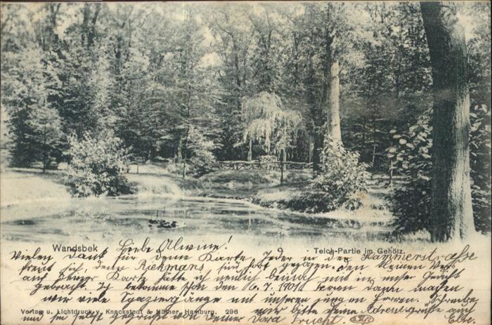 Wandsbek Teich-Partie im Gehölz