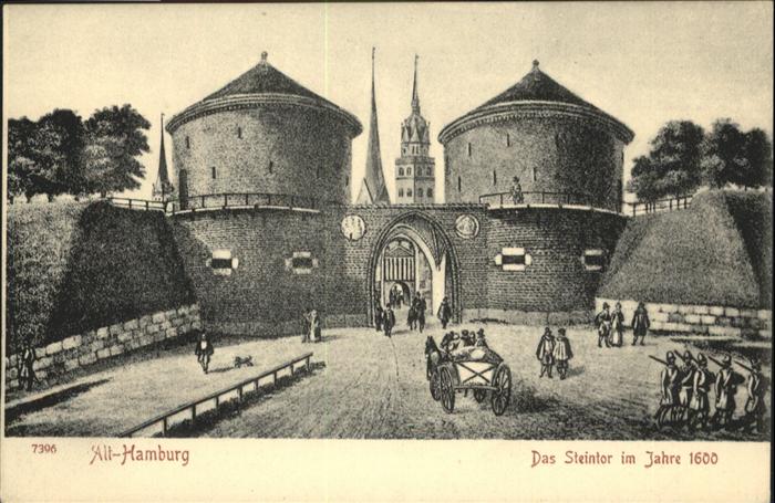 HAMBURG  CITY Steintor im Jahre 1600