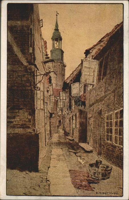 HAMBURG  CITY Gasse im Alten Hamburg