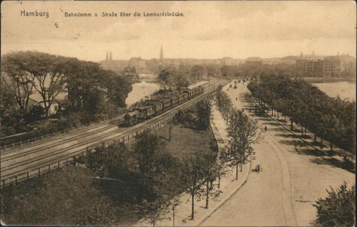 HAMBURG  CITY Bahndamm
Strasse
Lombardsbruecke