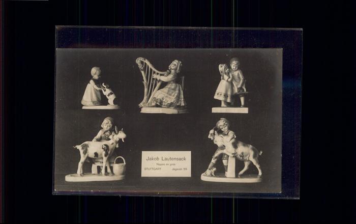 STUTTGART  CITY Jakob Lautensack Kinder Harfe Figuren