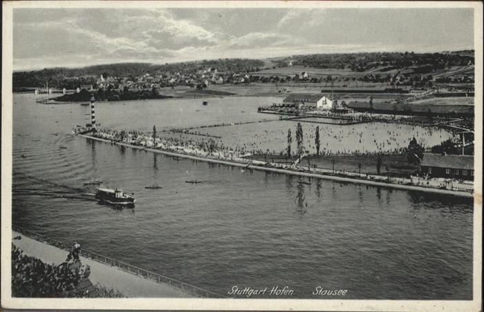 Hofen Stuttgart Stausee Schiff