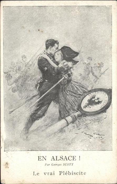 Patriotica Elsass Kuenstler Georges Scott Vrai Plebiscite