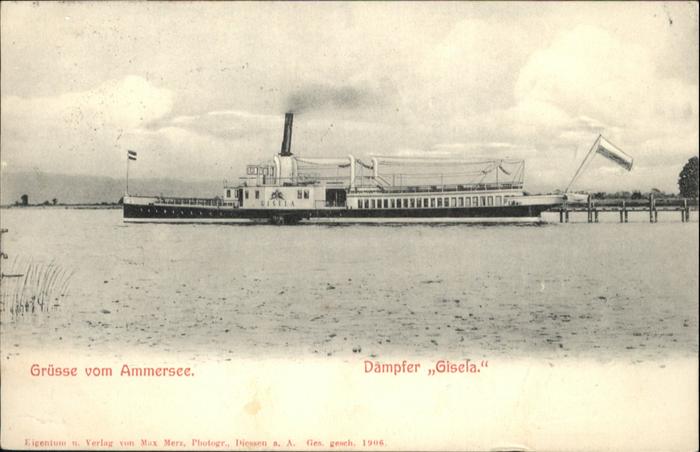 Dampfer Binnenschifffahrt Ammersee Dampfer Gisela