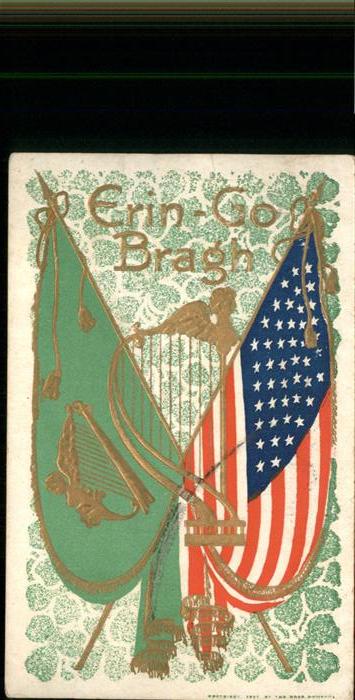 Fahnen Erin-Go-Bragh Prägedruck