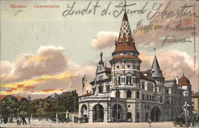 Muenchen Bayern Loewenbraeukeller Kutsche