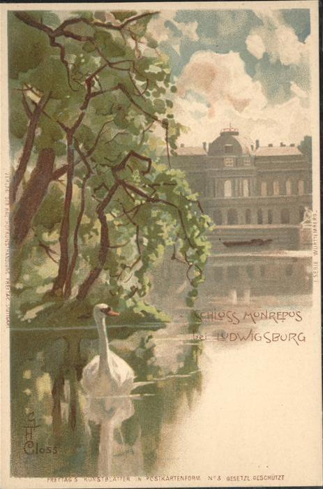 Ludwigsburg Schloss Monrepos Schwan Künstler H Clos