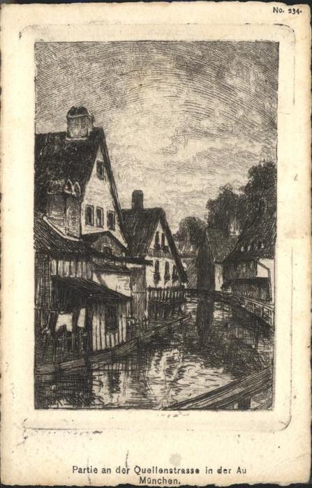 Muenchen Quellenstrasse in der Au