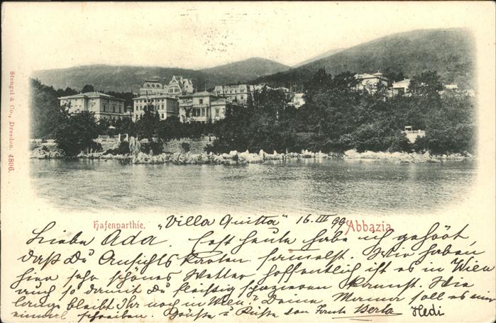 Opatija Abbazia Hafenpartie