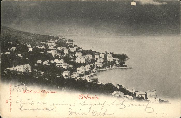 Opatija Abbazia Blick von Veprinaz