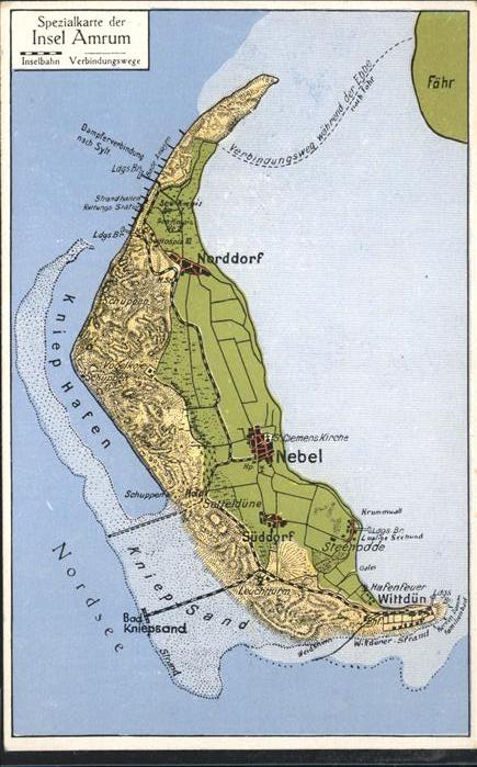 Norddorf Amrum Insel Amrum Landkarte