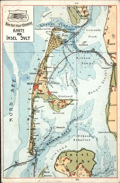 Insel Sylt Landkarte