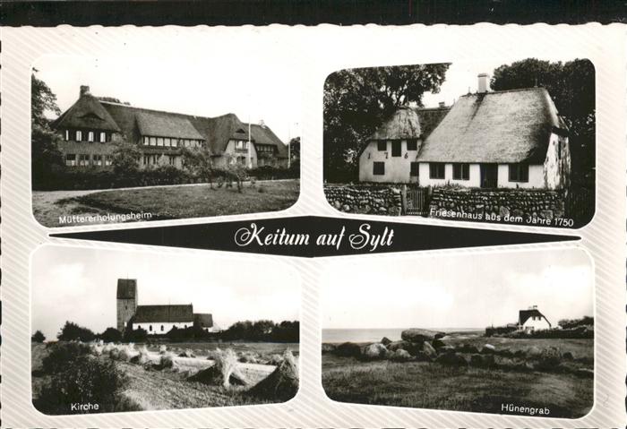 Keitum Sylt Hünengrab Kirche  Müttererholungsheim F