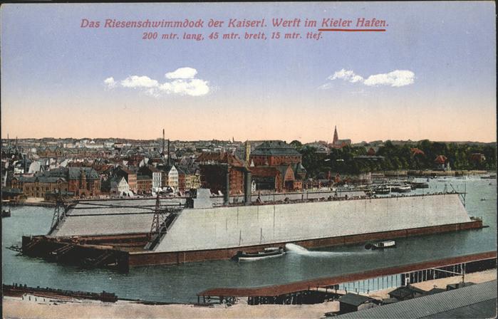 KIEL  CITY Riesenschwimmdock Werft