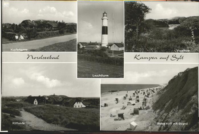 Kampen Sylt Kupferkanne Leuchtturm Rotes Kliff